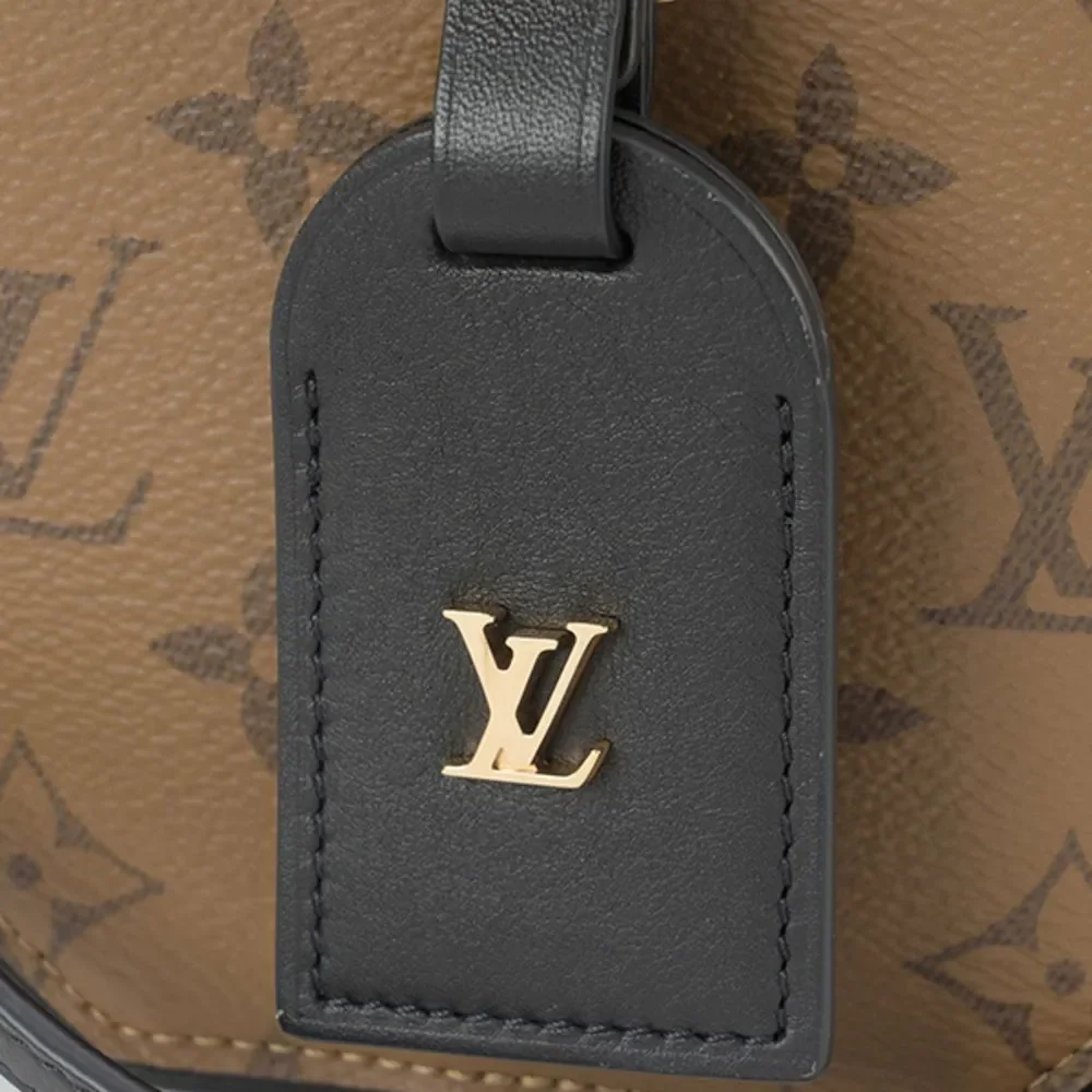 Louis Vuitton Reverse Monogram Boite Chapeau Souple Canvas Shoulder Bag Brown - Picture 6 of 8